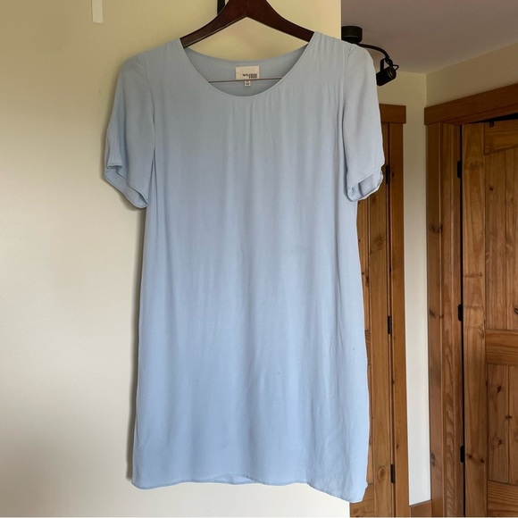 Wilfred Free by Aritzia Baby Blue Teigen Minimalist T-Shirt Dress XS - Picture 3 of 8
